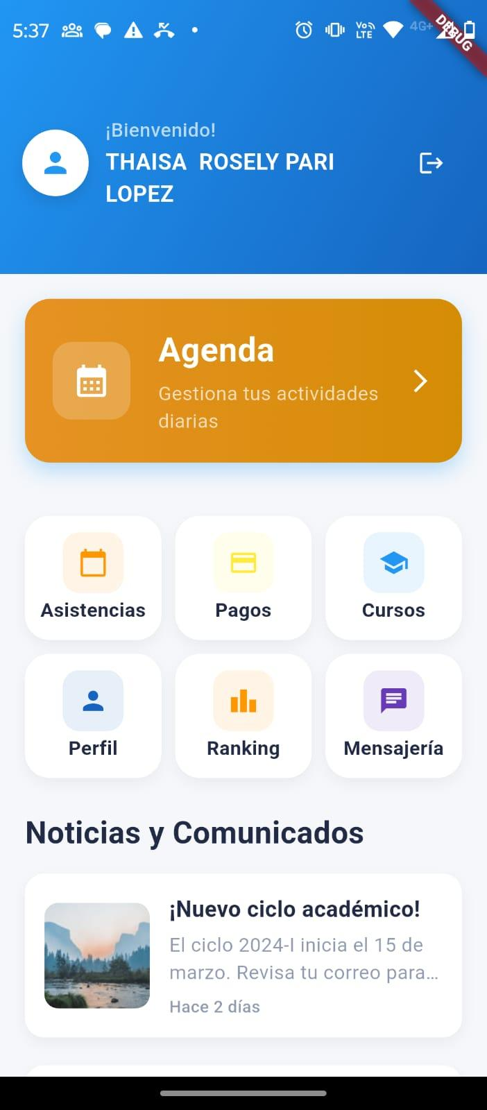 App - Pantalla principal